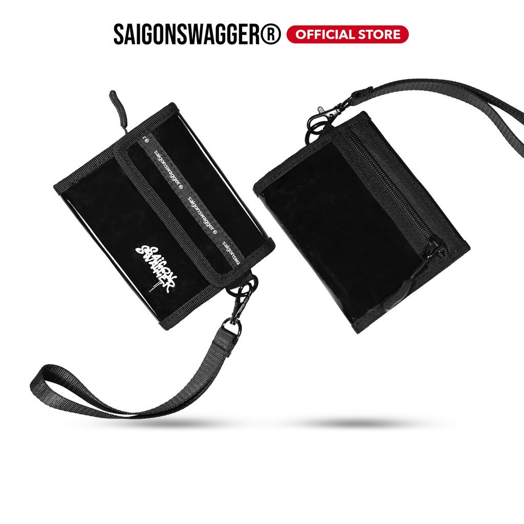 Ví Nam, Nữ Ngắn Nhựa Đen SAIGON SWAGGER SGS Black Plastic Short Wallet