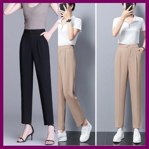 Quần Tây Nữ Lưng Cao Bigsize( đến 90kg) Chala Đi Làm Đi Học Dáng Baggy