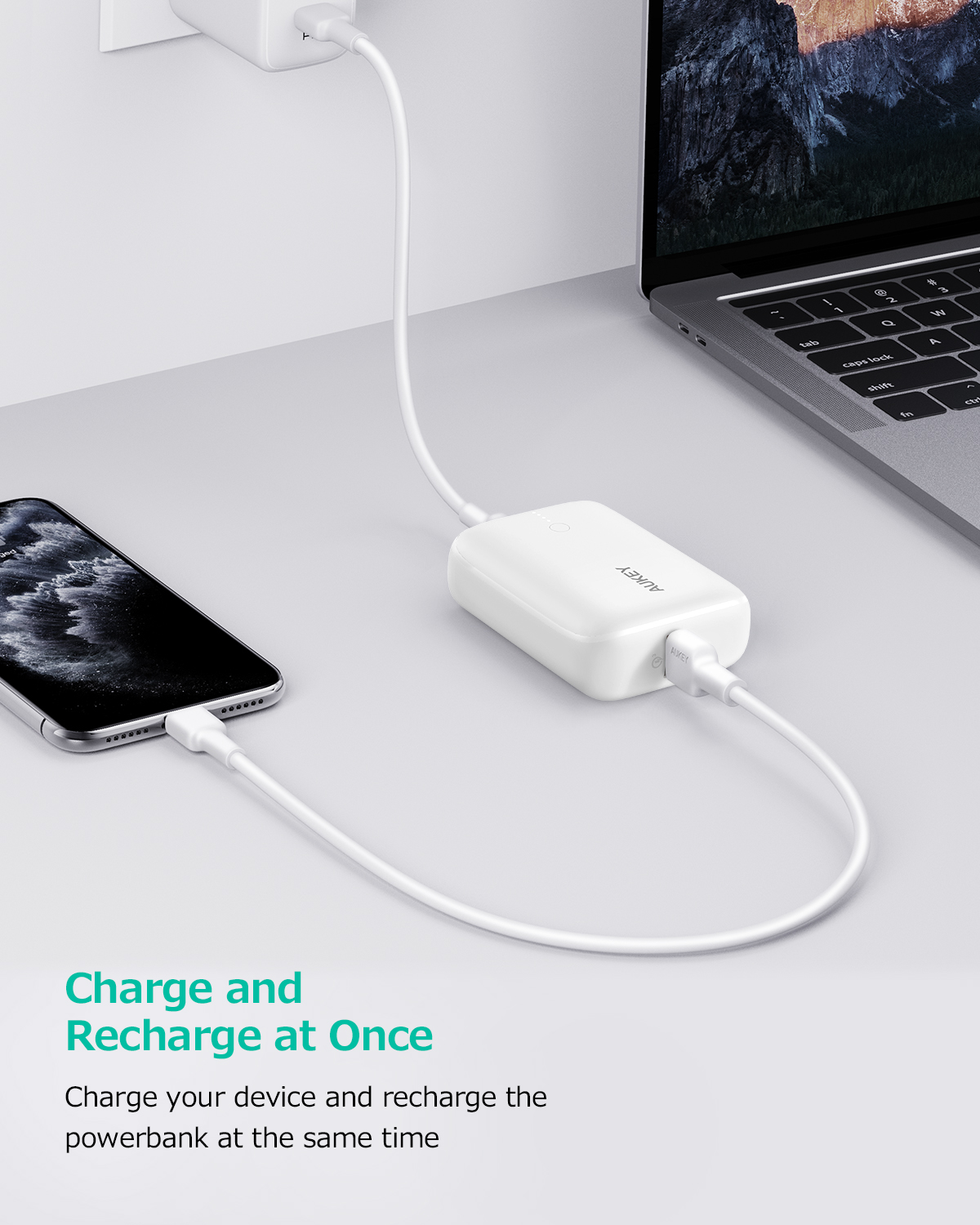 Pin sạc dự phòng Aukey PB-N83S 20W PD 10.000mAh, hàng chính hãng