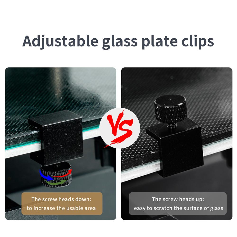 Máy in 3D Bộ phận 2/4PCS Kính Kính Kẹp kẹp giường nóng clip Aluminum Alloy Ultimaker Nater