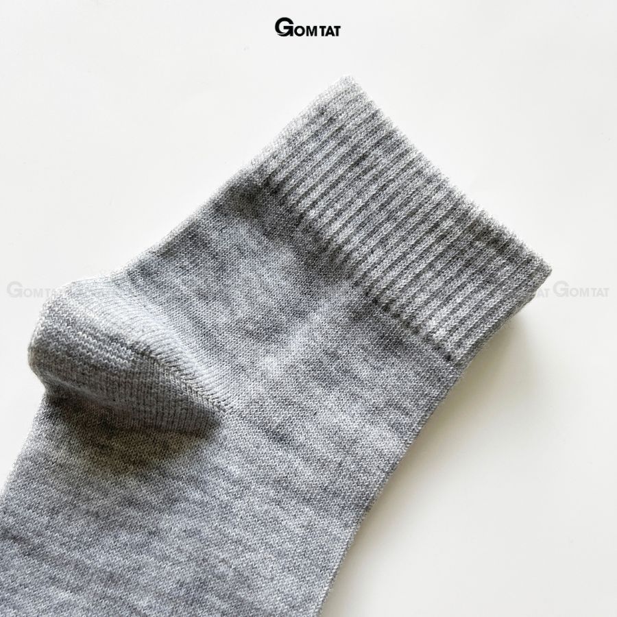 Combo 10 Đôi Vớ Cổ Cao Chất Cotton Dày Dặn, Tất Cao Cổ Nam Nữ Nano Bạc Khử Mùi Kháng Khuẩn - GOMTAT-VNXK-TRONCAO
