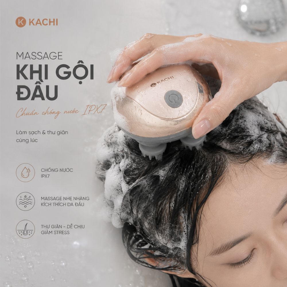 Máy Massage Đầu Không Dây Kachi MK399 - Hàng chính hãng