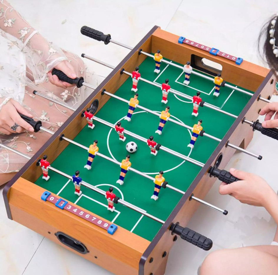 Đồ chơi bàn bi lắc bóng đá chân cao TABLEGAME FUTSAL bằng gỗ 70*40cm