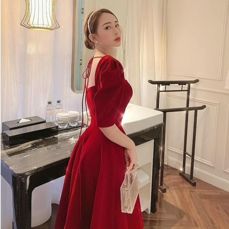 Đầm Midi Đi Chơi LABELLE Màu Đỏ TKCC143