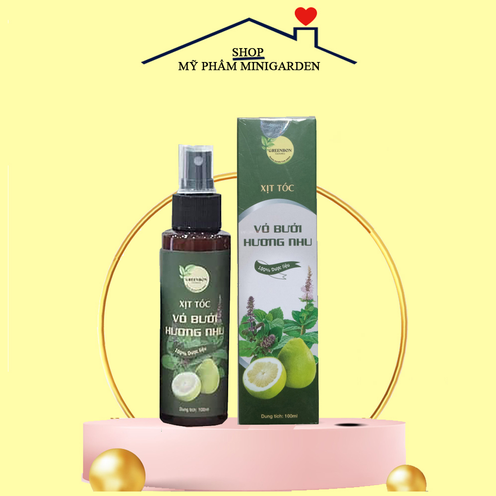 Xịt tóc giảm rụng, kích mọc tóc vỏ bưởi hương nhu GREENBON 100ml