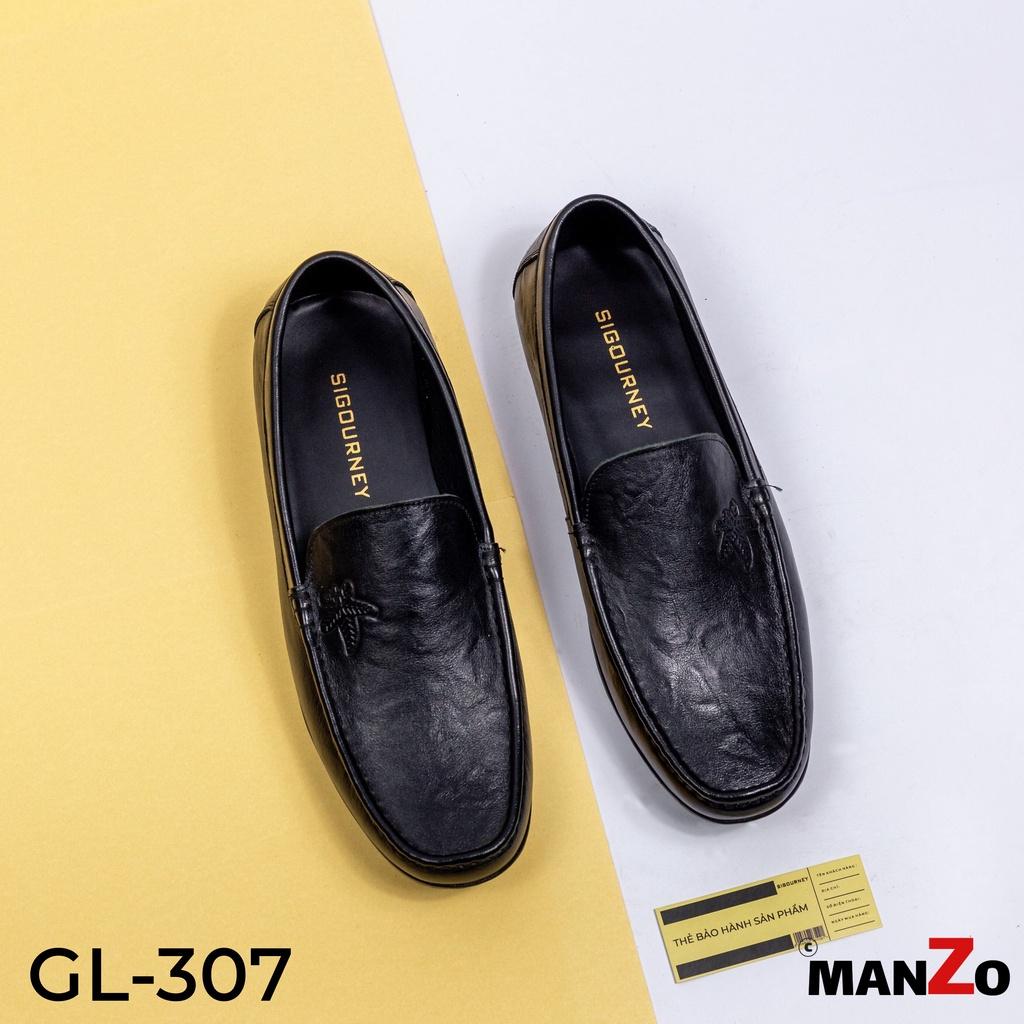 Giày mọi da bò cao cấp - Giầy da nam bảo hành 12 tháng tại Manzo store - GL307