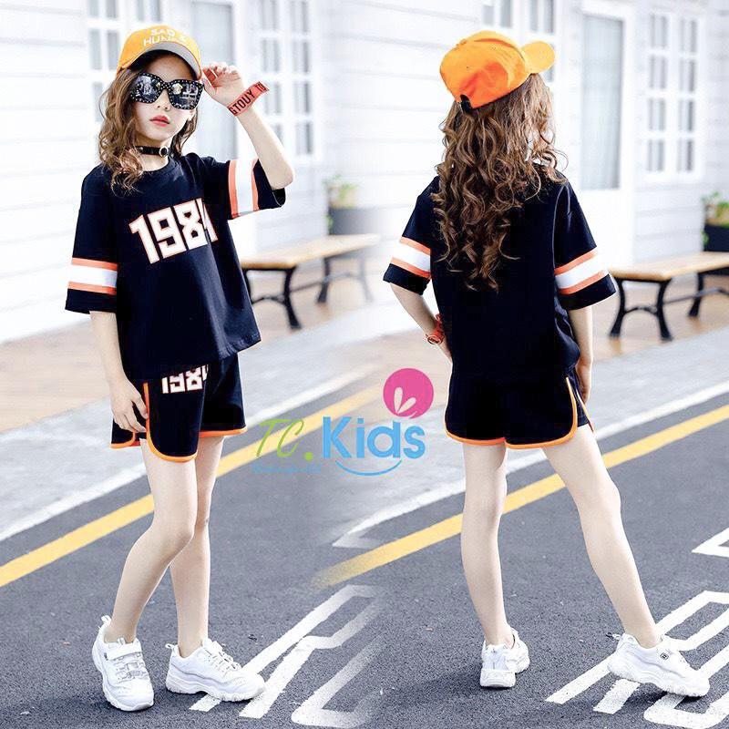 Bộ bé gái sort đùi Cute thun cotton mịn mát thấm hút mồ cực tốt