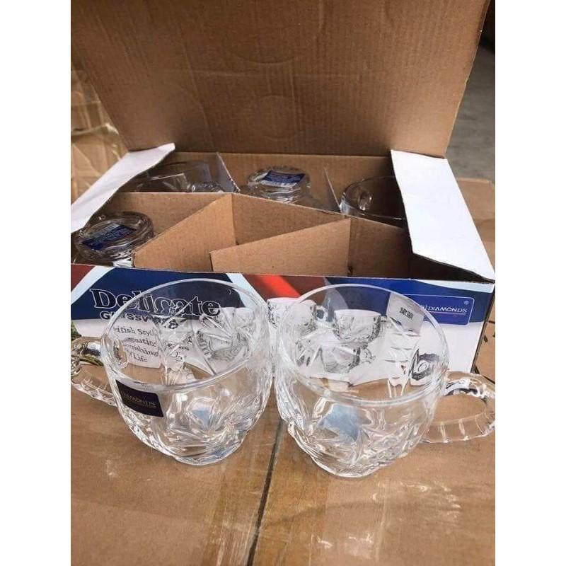 Bộ 6 Cốc Thủy Tinh  P-125 (Mẫu Ngẫu Nhiên)