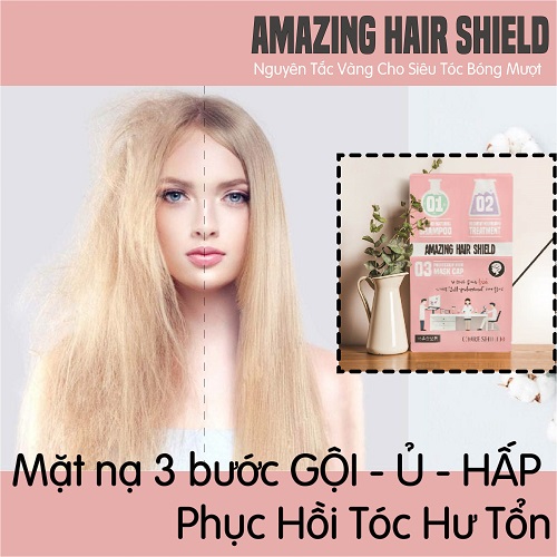 Mặt nạ 3 bước bảo vệ tóc hư tổn - Amazing Hair Shield