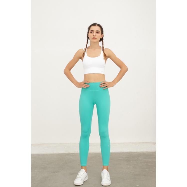 Joylyan - Bộ Đồ Tập Thể Thao XaviO Gồm Áo Bra Tập Ojas Màu Trắng Và Quần Leggings Xavia Xanh Ngọc Cho Yoga Gym Pilates