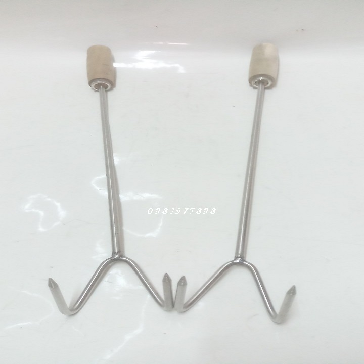 COMBO 2 CÂY MÓC INOX LẤY THỊT TRONG NỒI SÚP,LÒ QUAY RA.