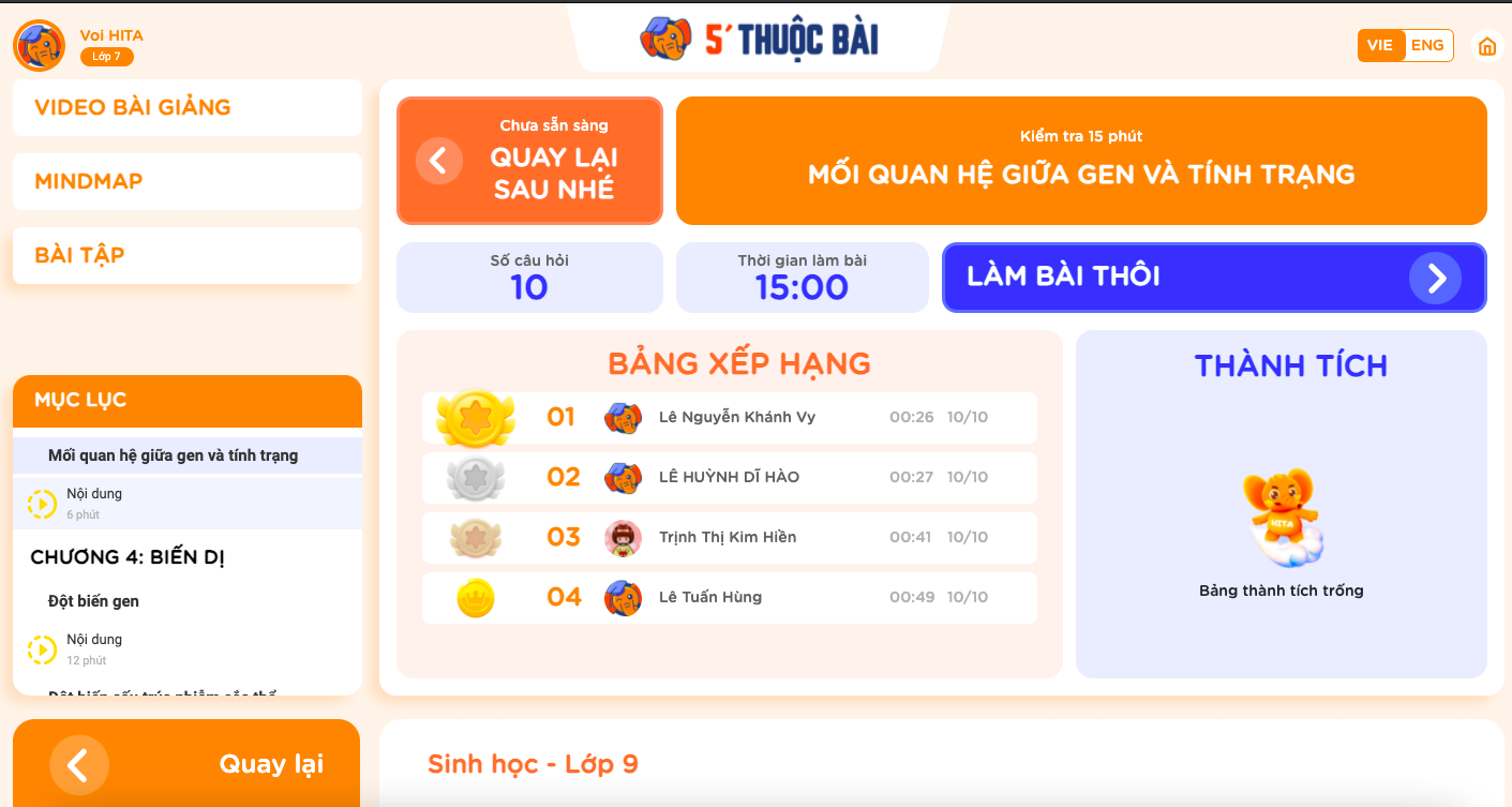 E- Voucher Ứng dụng hỗ trợ học tập 5 Phút Thuộc Bài - Gói VIP (12 năm) - dành cho học sinh từ lớp 1 đến lớp 12