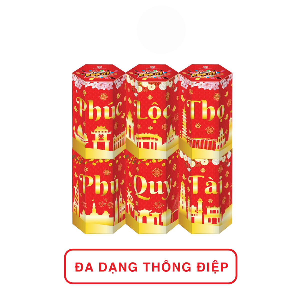 Kẹo Socola Sữa Popit Tết 90.1 - Giao mẫu ngẫu nhiên