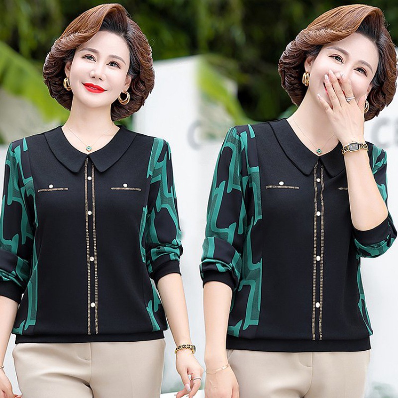Áo Sơ Mi Xuân Hè Lịch Sự Phụ Nữ Trung Niên SM89 - Hàng Quảng Châu Cao Cấp