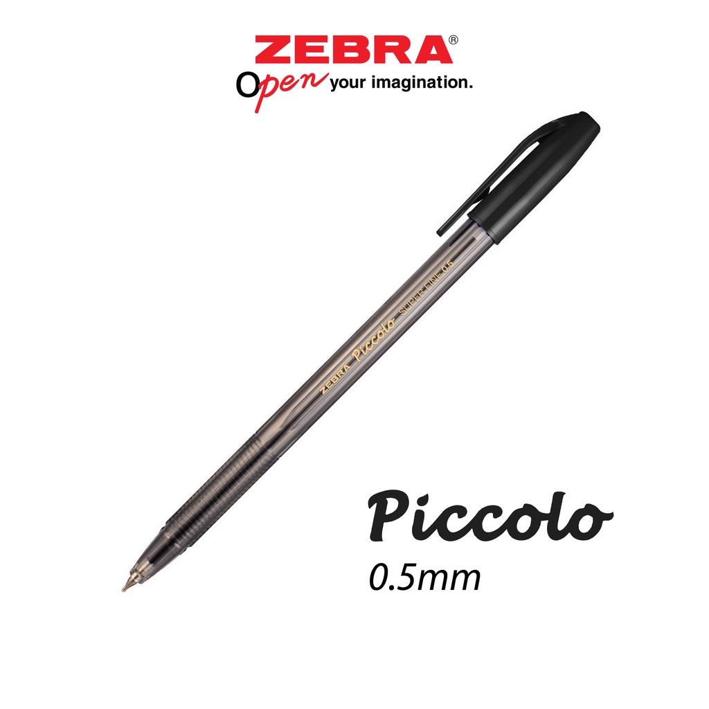 Viết bi nắp Piccolo 0.5mm hộp 12 cây xanh/đen/đỏ - Zebra 