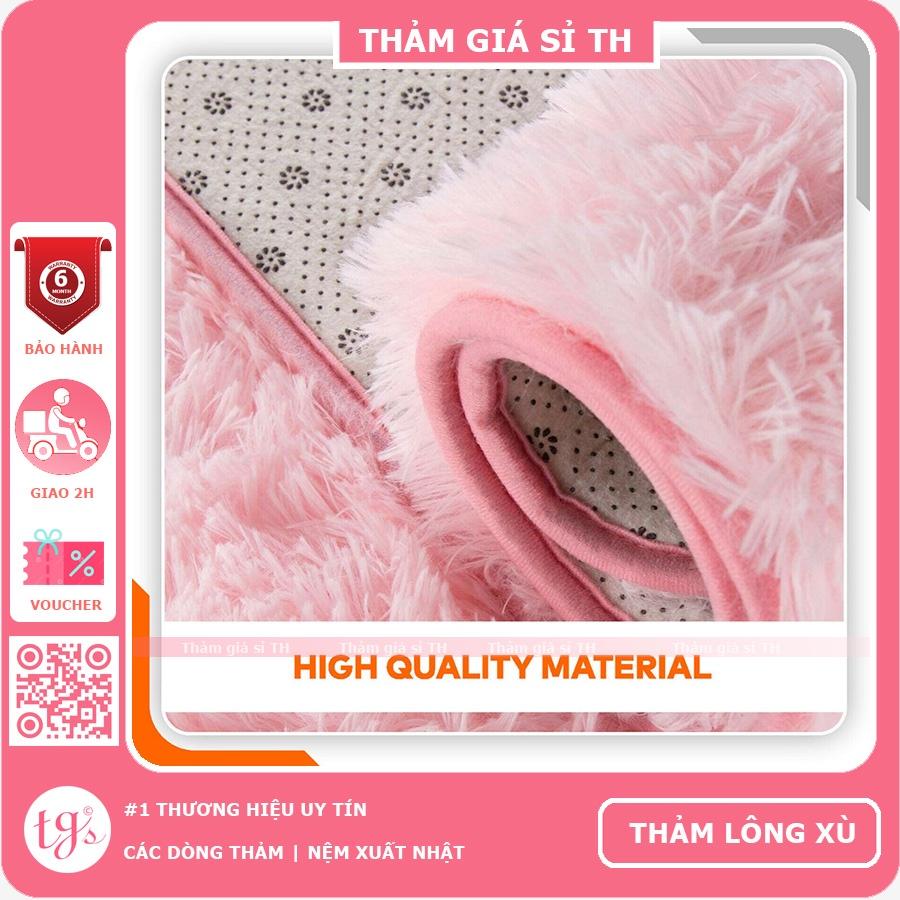 Thảm Lông Xù Hồng Nhạt | 160x200cm | Thảm Trang Trí Phòng Khách - Phòng Ngủ - Thảm Trải Sofa - Thảm Dành Cho Bé