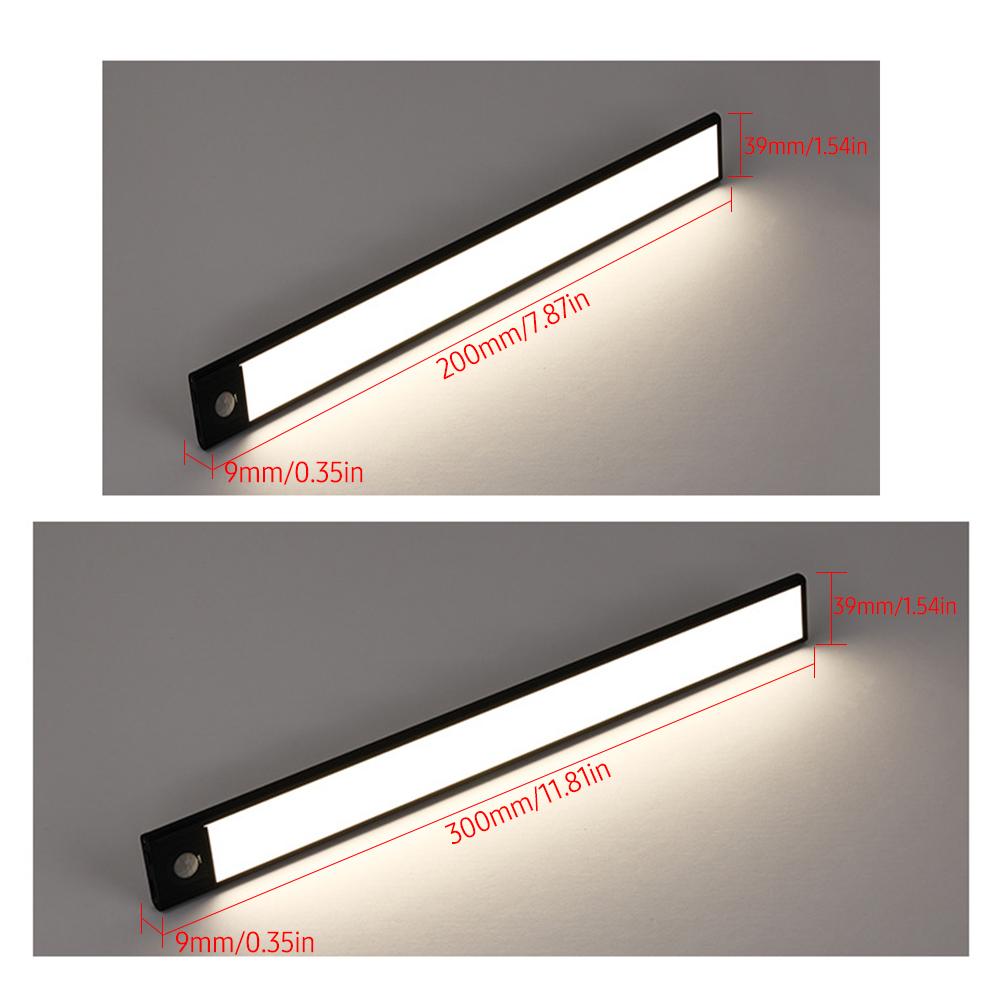 Đèn ngủ LED cảm biến chuyển động Đèn ngủ dưới dải ánh sáng tủ Đèn sạc từ tính không dây cho tủ quần áo và tủ bếp