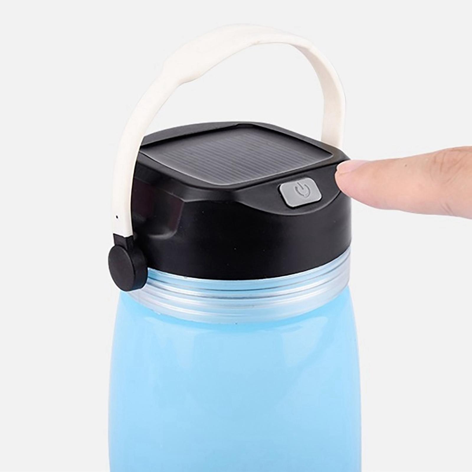 Sports Water Bottle Lantern Camping Lamp for Outdoor Camping Camping Lamp Solar Charging Luminous Water Cup
