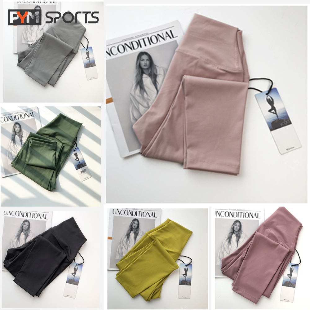 Quần legging dáng lửng trơn tập Yoga - Gym PYMSPORT - PYML045 nâng mông, lưng cạp cao