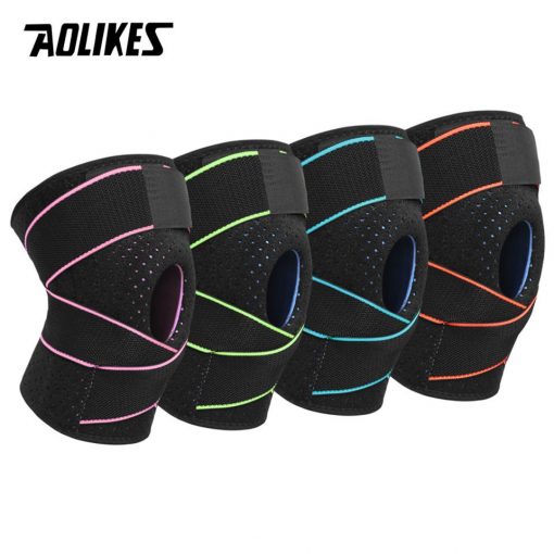 Đai bảo vệ đầu gối AOLIKES A-7908 lò xo đàn hồi trợ lực hỗ trợ dây chằng khớp gối sport knee pad