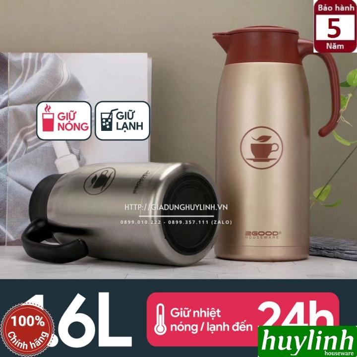 Phích - Bình thuỷ pha trà giữ nhiệt nóng lạnh 2Good B18 - Dung tích 1.6 lít - Đổi mới 5 năm