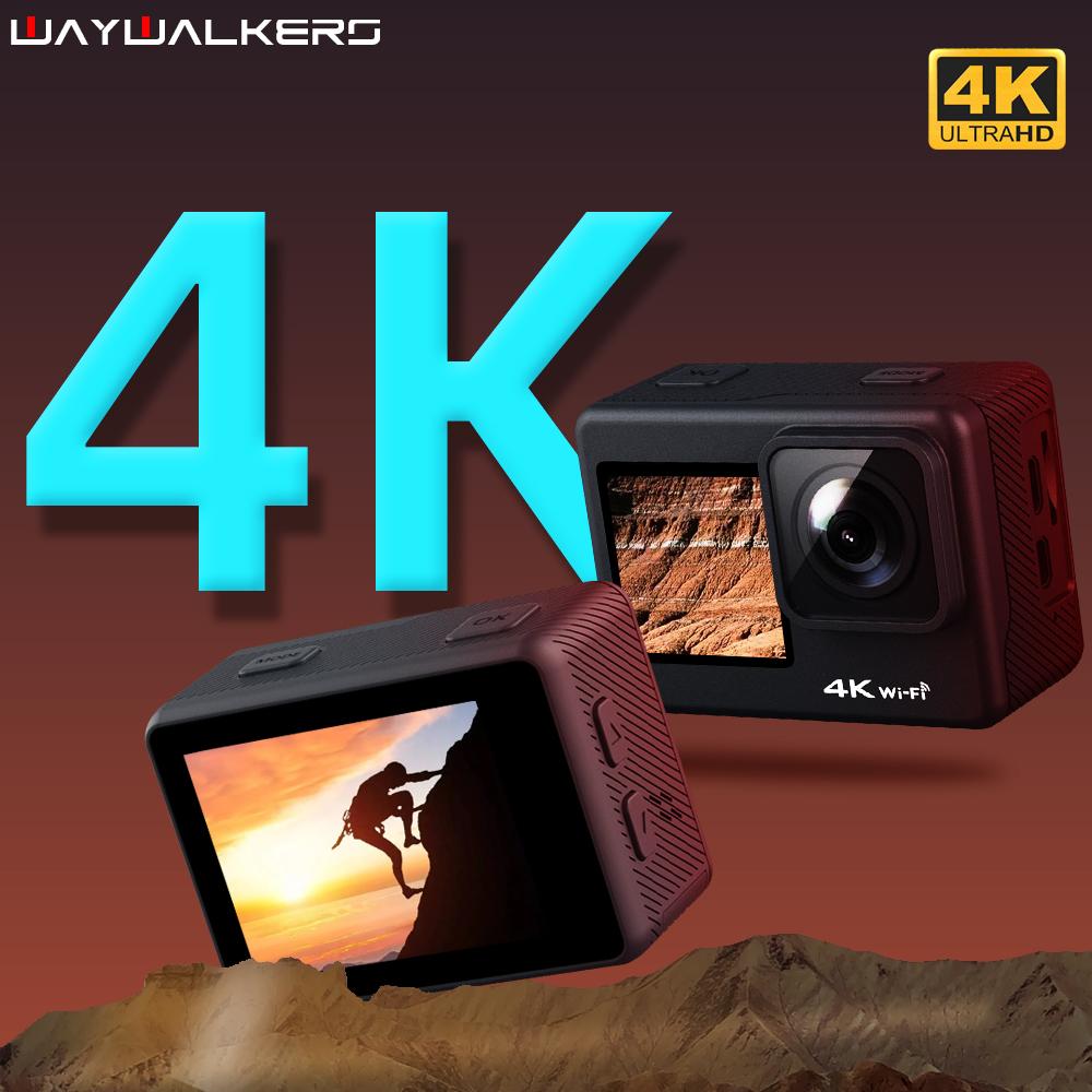 Máy ảnh hành động của Waywalkers 4K 60fps với màn hình điều khiển từ xa Máy ảnh thể thao chống nước Máy ghi máy Sports Action Camer