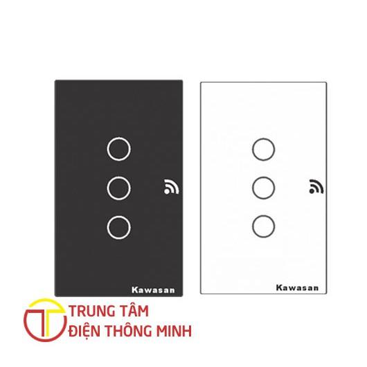 Công tắc chạm cảm ứng Kawasan 3 nút điều khiển từ xa qua Wifi CT3B-Wifi và CT3W-Wifi - Hàng chính hãng