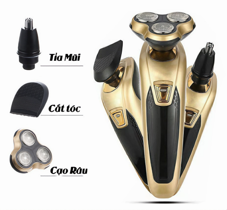 Máy cạo râu FS3188 cao cấp bằng điện đa năng 3 đầu chế độ sử dụng cạo lông, râu, tỉa mũi (Tặng kèm quà tri ân) - Hàng chính hãng