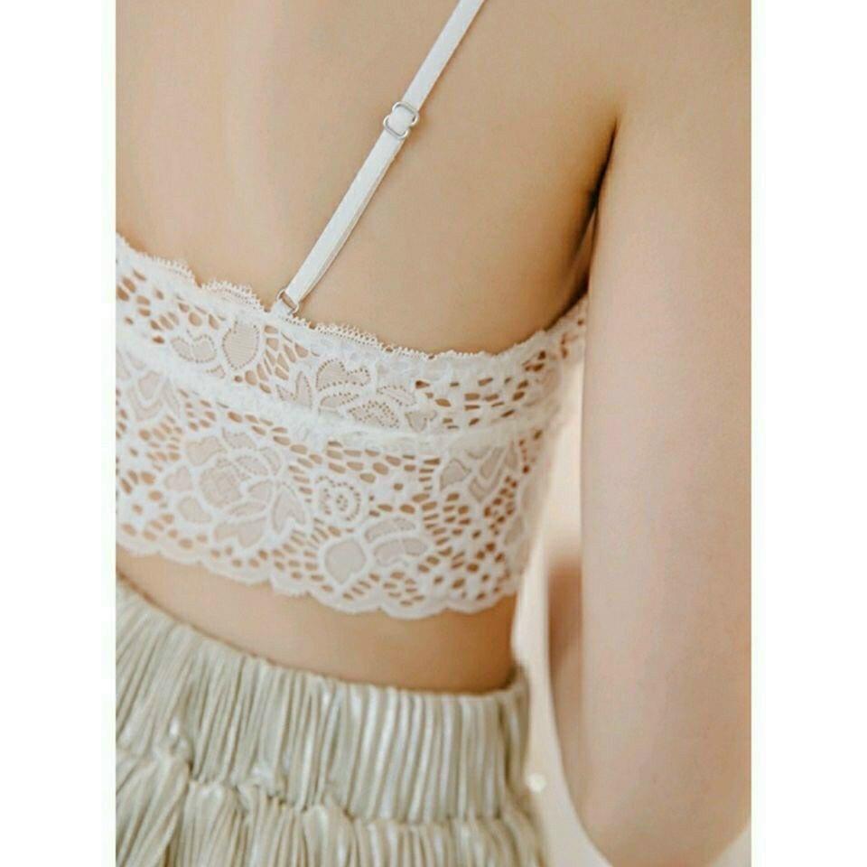 ️ Áo bra ren 2 dây điều chỉnh loại đẹp màu đen/trắng freesize dưới 55kg Bra01