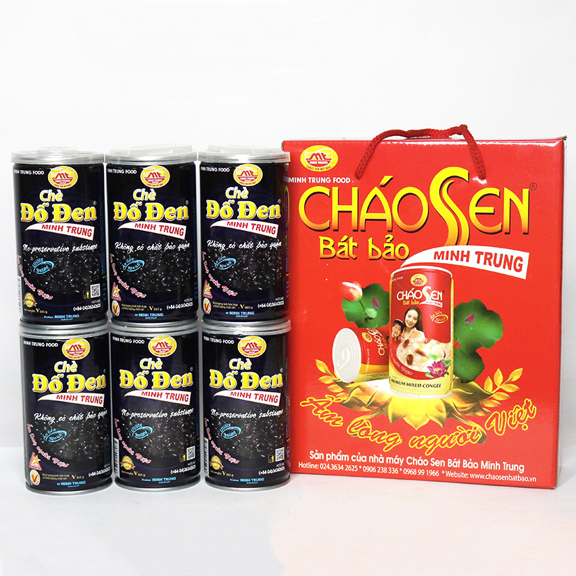 Chè Đỗ Đen Minh Trung lốc 6 lon - CHEDODEN 6