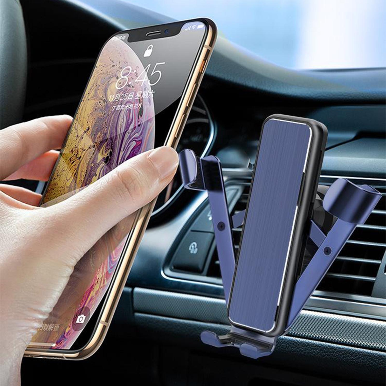 Car Phone Mount for Air Vent Auto Lock Fit for 4-6 inch Phones blue