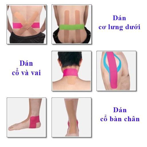 Băng dán cơ thể thao XTOP ,băng dán hỗ trợ chấn thương, băng keo bóng đá thể thao tiện lợi D02