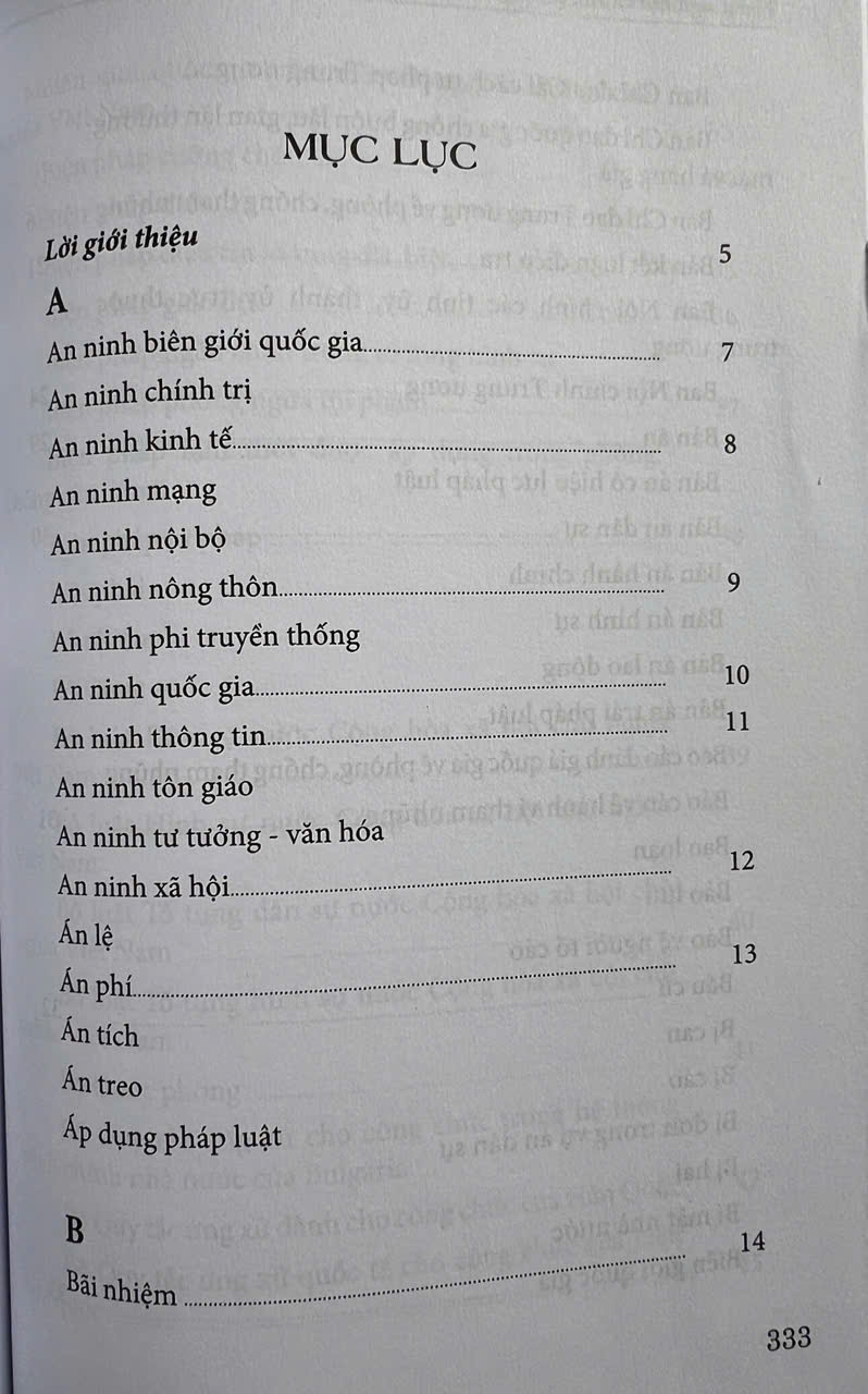 Thuật Ngữ Nội Chính Phòng, Chống Tham Nhũng Và Cải Cách Tư Pháp
