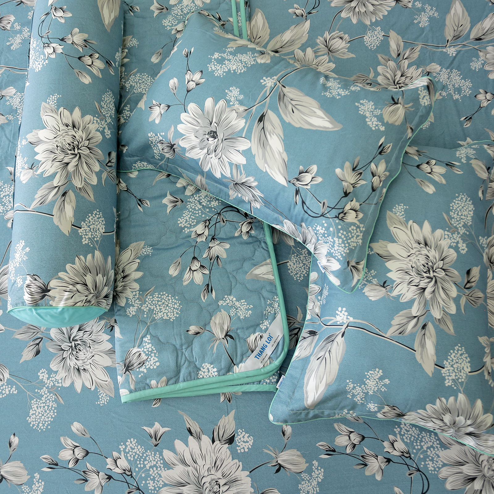Bộ Chăn Drap Gối Cotton Hoa Thắng Lợi Mẫu 26 - Chính hãng