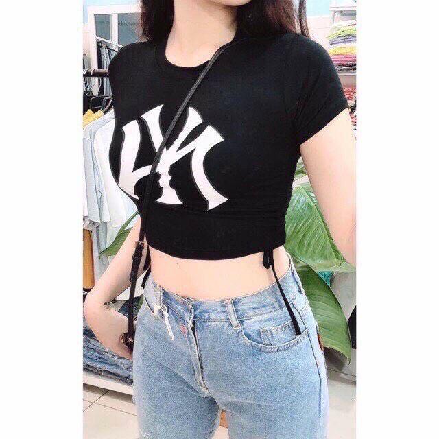 ÁO THUN RÚT DÂY NY HÌNH THẬT