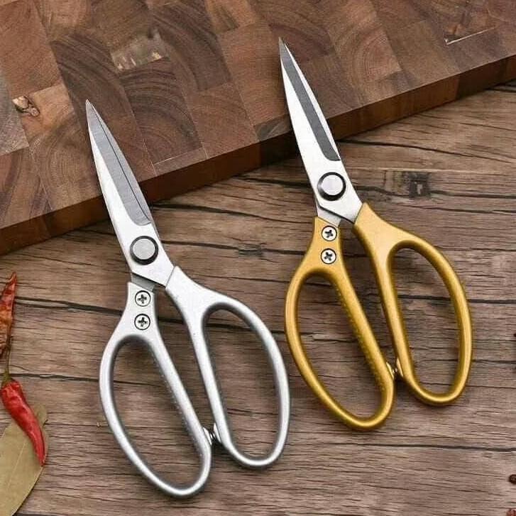 Kéo nhật SK5 cán kim loại làm bếp loại lớn siêu bén mũi nhọn hàng nội địa cắt gà vải êm tay không sợ rỉ sét cao cấp