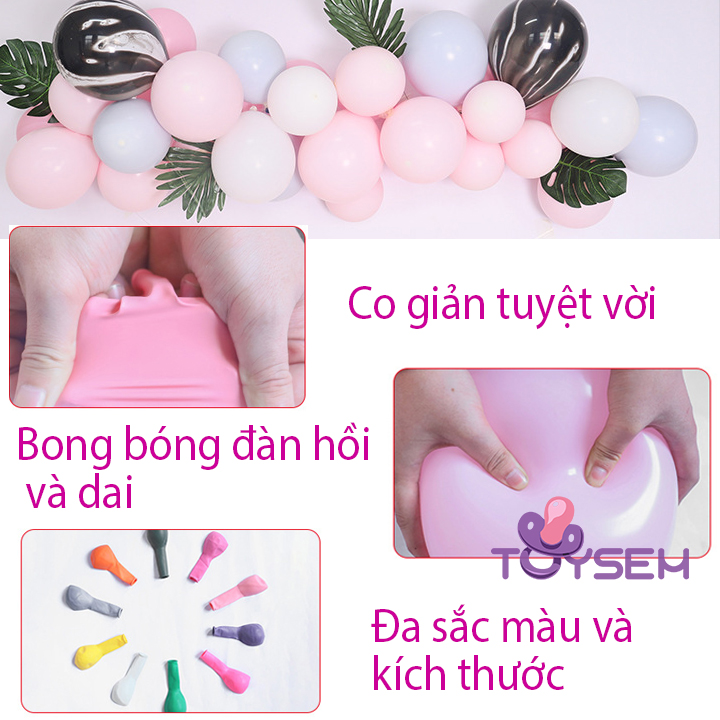 Bộ trang trí sinh nhật kỳ lân Unicorn cầu vồng cho bé - Sét bong bóng happy birthday có kèm bơm tay