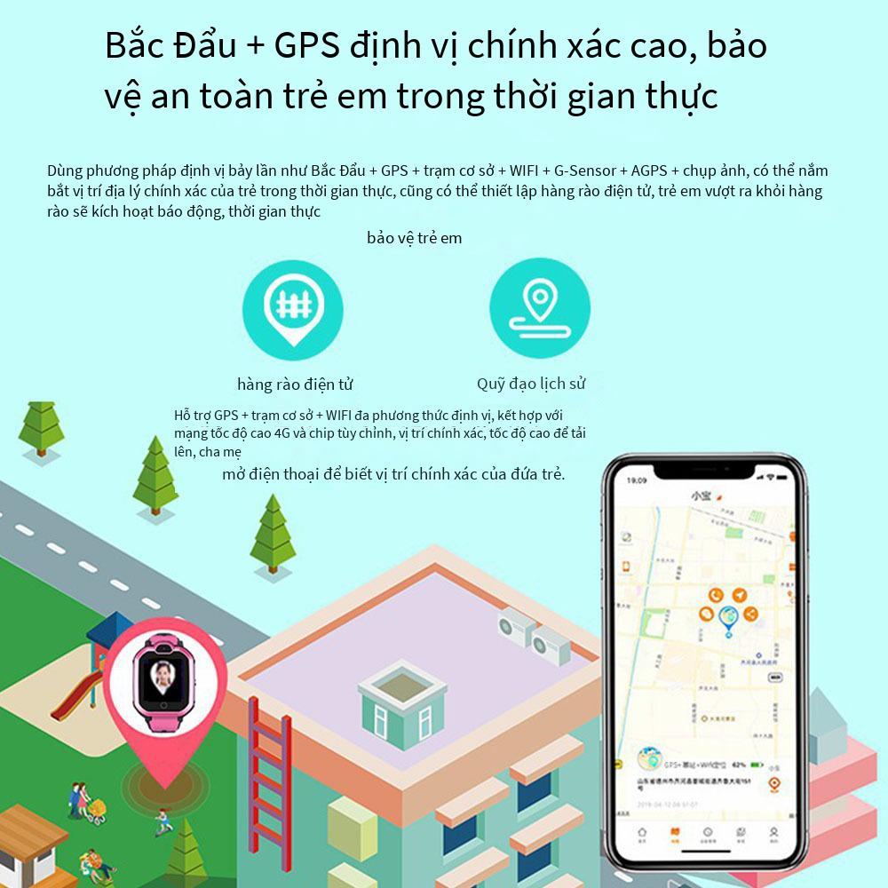 Đồng hồ điện thoại trẻ em 4G được ưa chuộng nhất Định vị GPS IPS độ nét cao bảo vệ mắt màn hình lớn cung cấp thiết bị chống mất thông minh