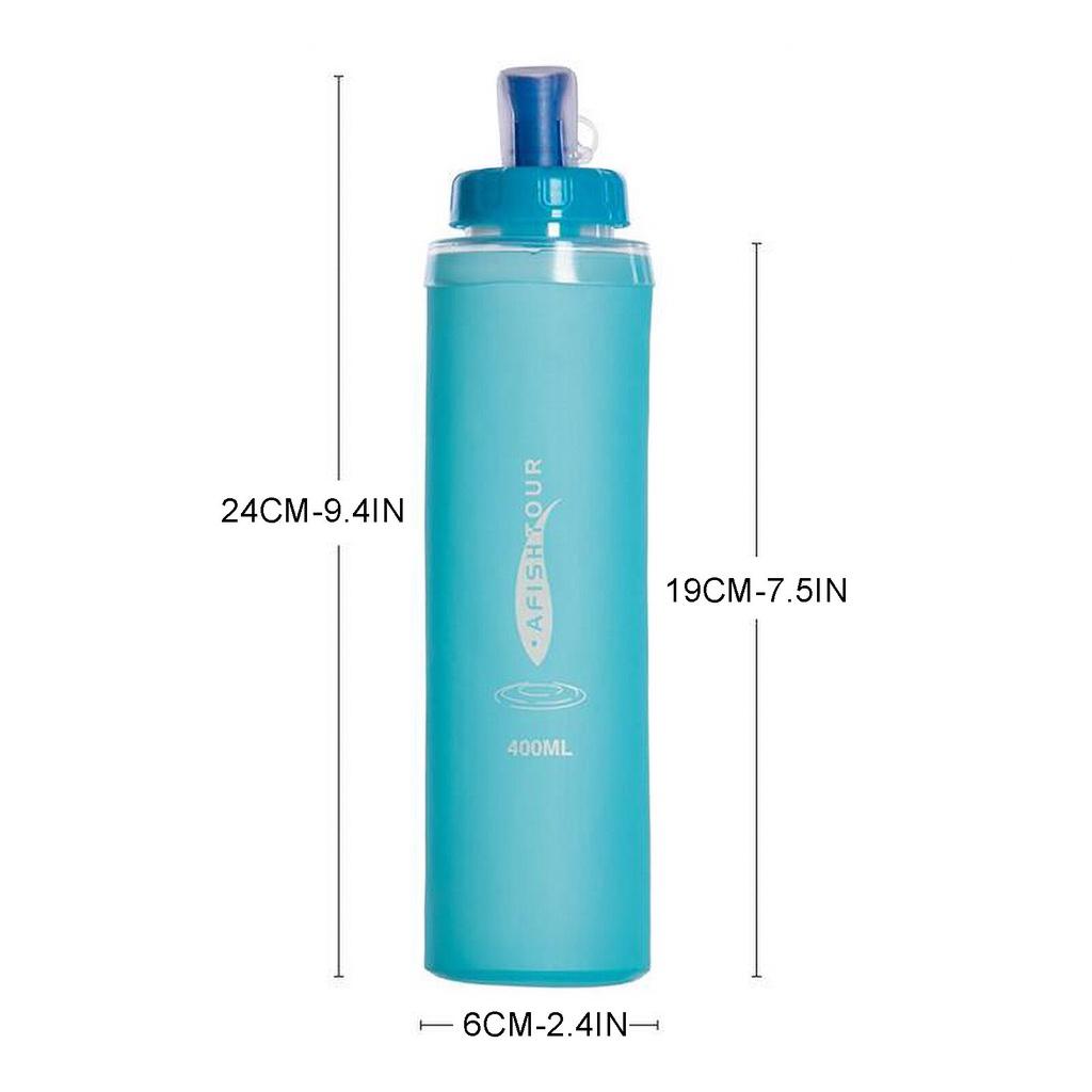Portable Folding Water Bottle TPU Outdoor Sports Soft Water Bag Running Folding Water Bottle Hiking Camping Soft Flask Water Bag