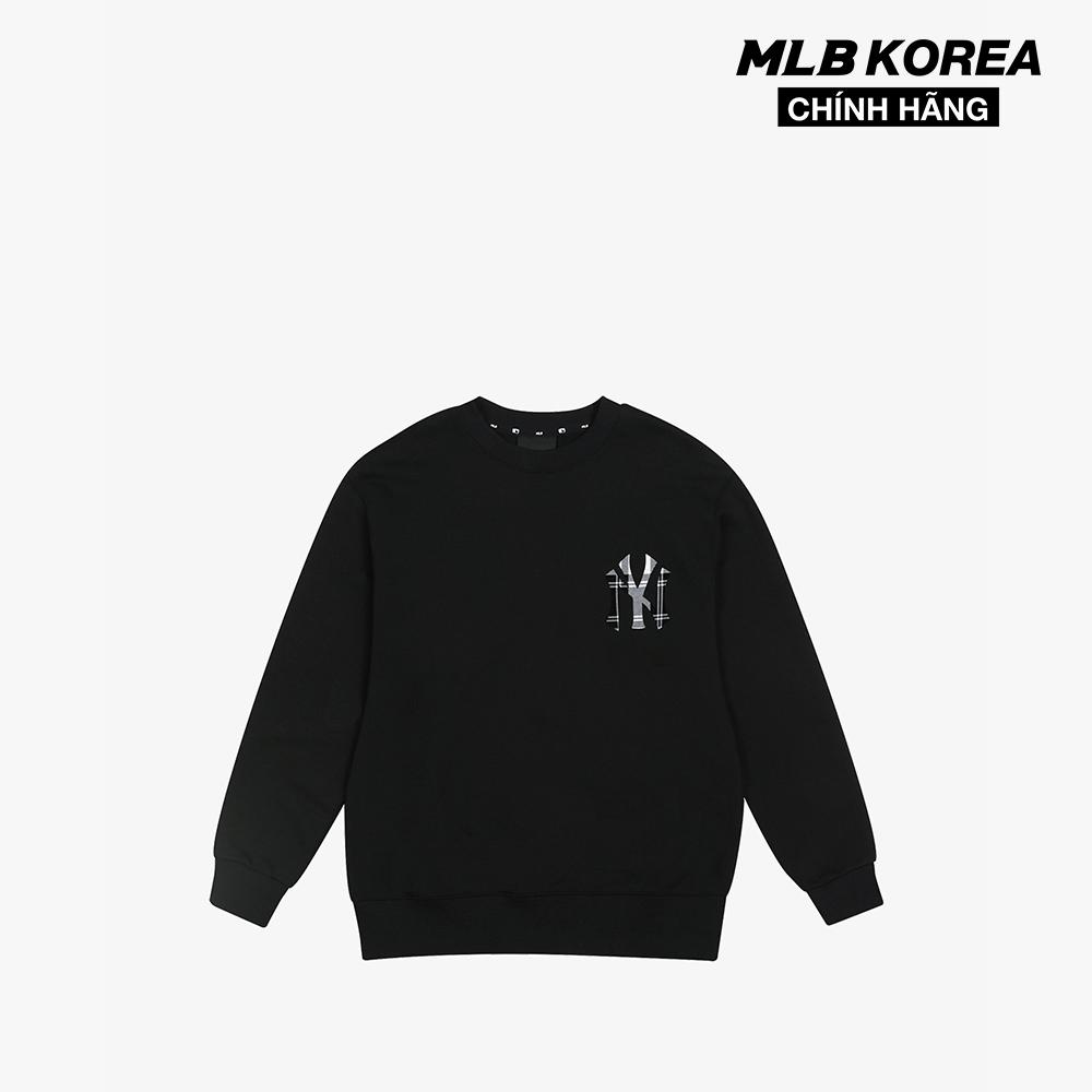 MLB - Áo sweatshirt phom suông tay dài Check Front Logo 31MTE2041-50L
