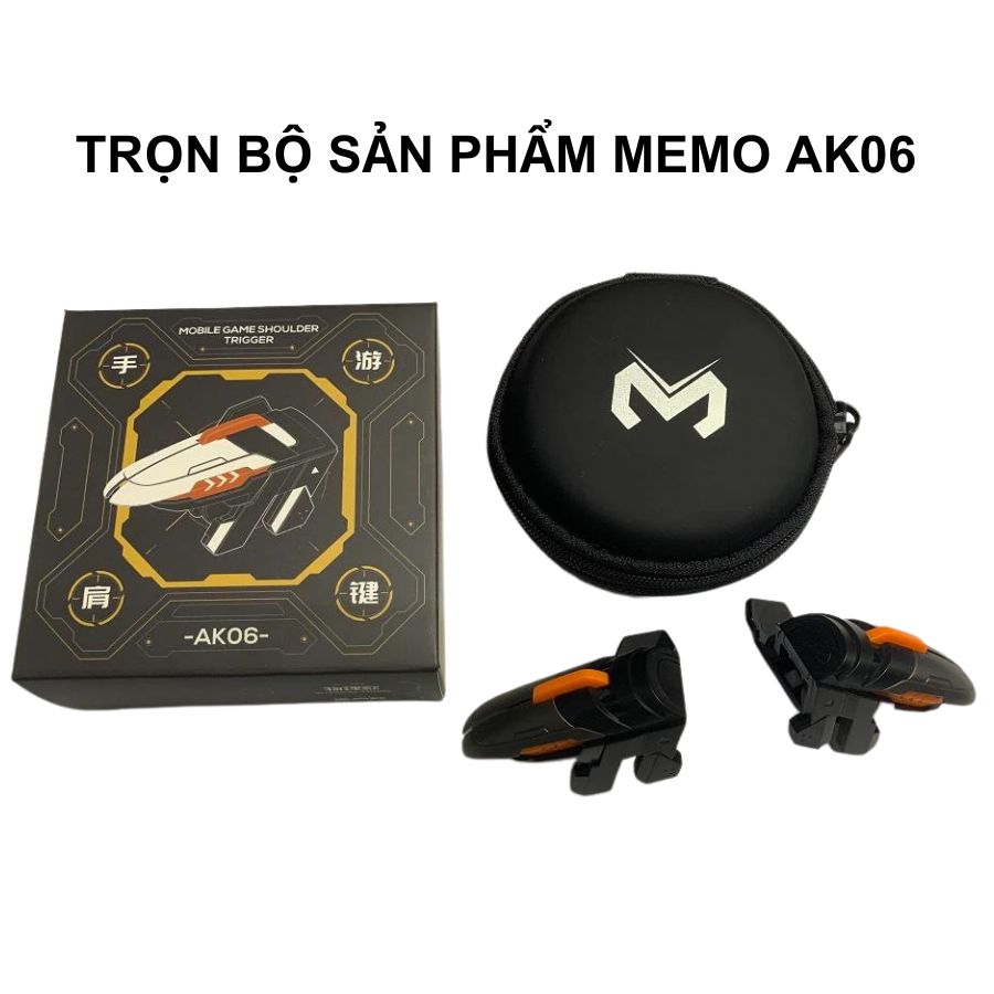 Tay cầm chơi game điện thoại MEMO AK06 - Nút bắn gaming hỗ trợ chơi game thao tác 6 ngón ghìm tâm dễ dàng - Hàng nhập khẩu