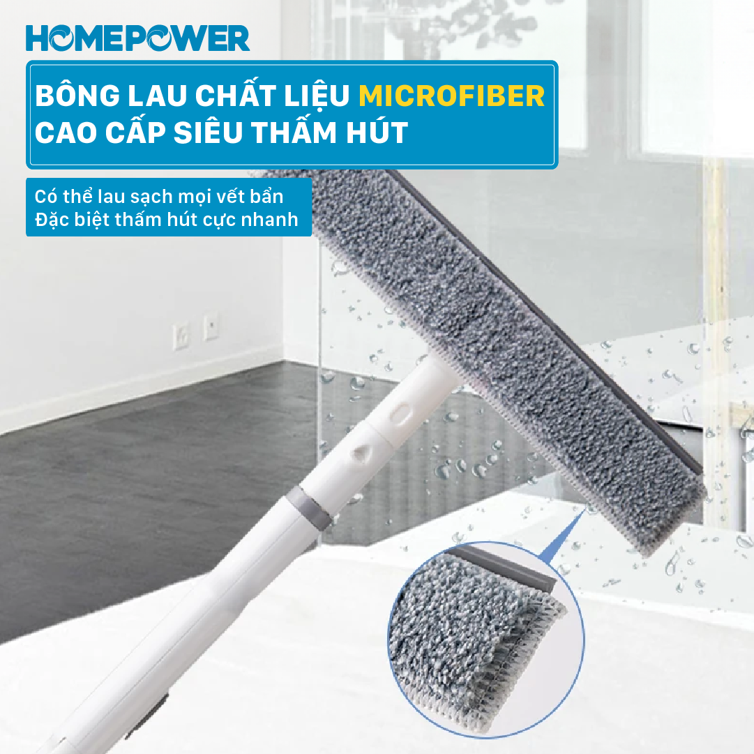 Cây Lau Kính Phun Sương Gạt Nước 2 Trong 1 Homepower HK-02