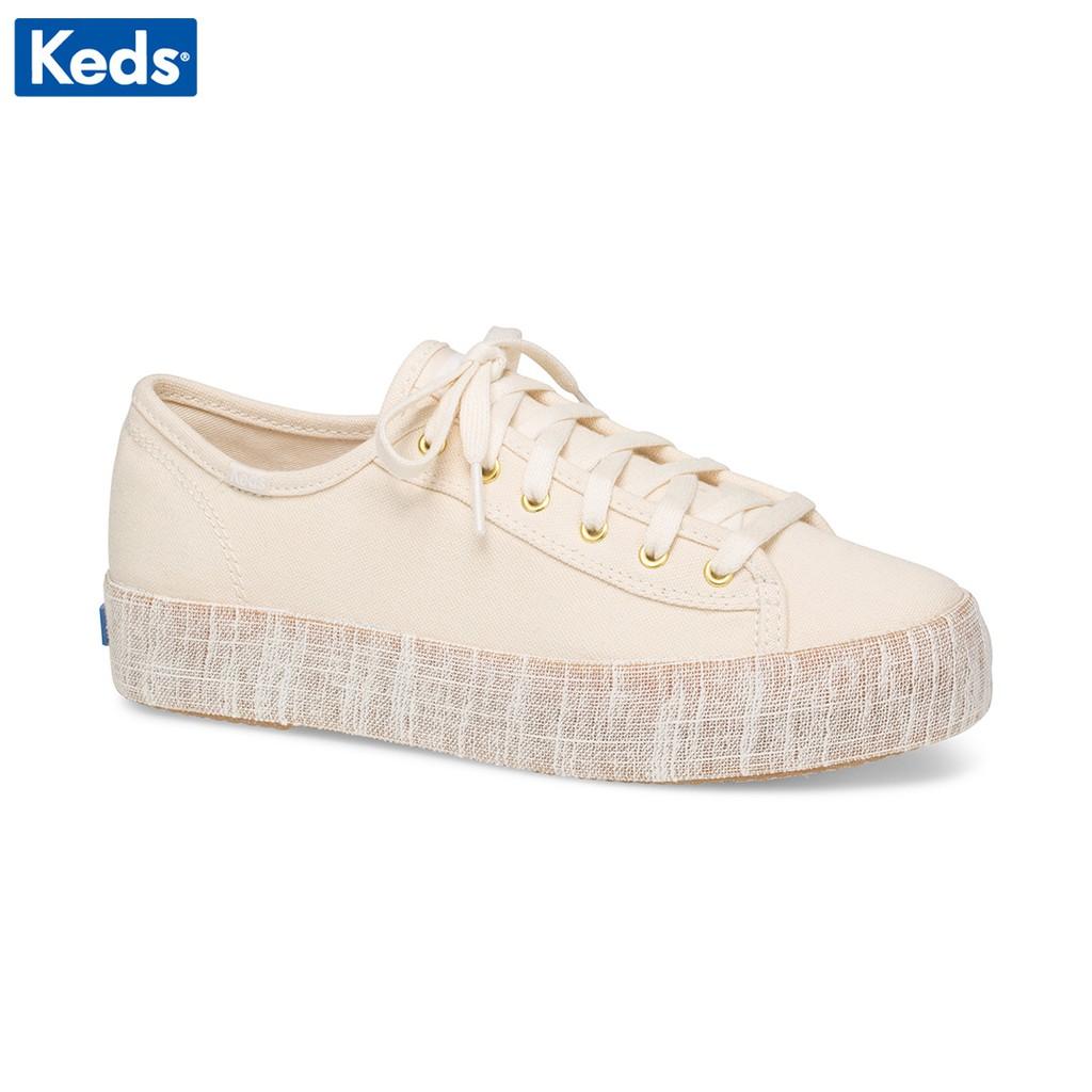 Giày Keds Nữ - Triple Kick Burlap Natural - KD060328