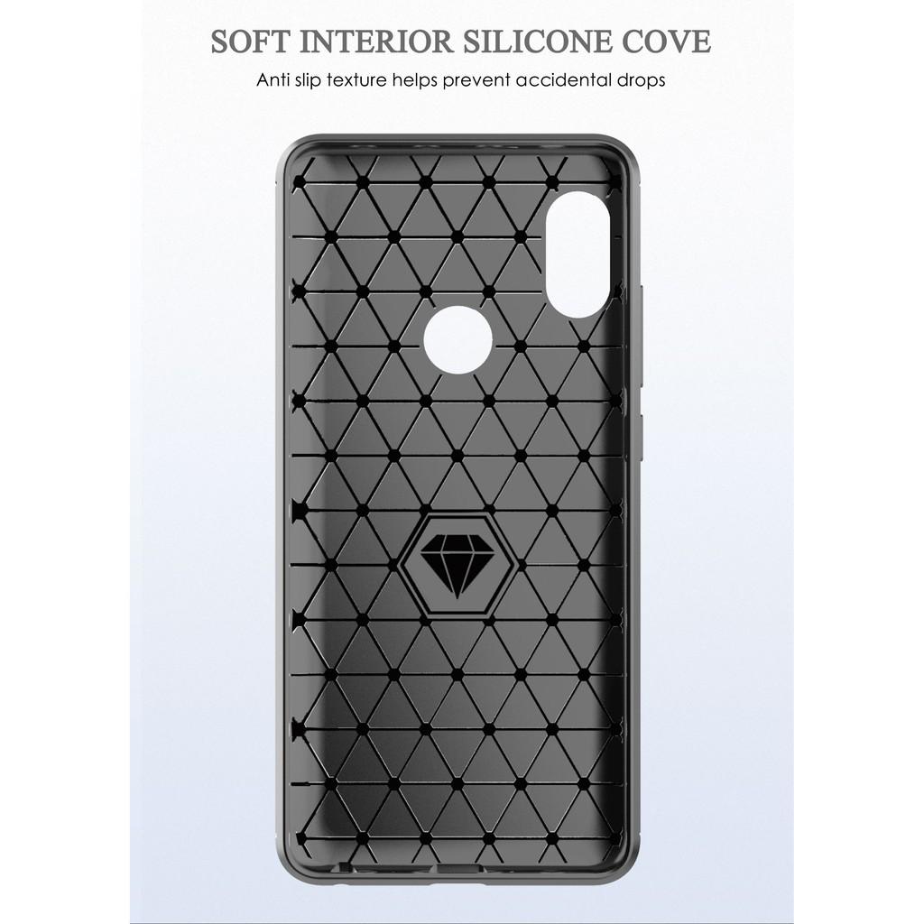 Ốp lưng cho Xiaomi Redmi Note 5 Pro dẻo Carbon phay xước chống sốc chống vân tay