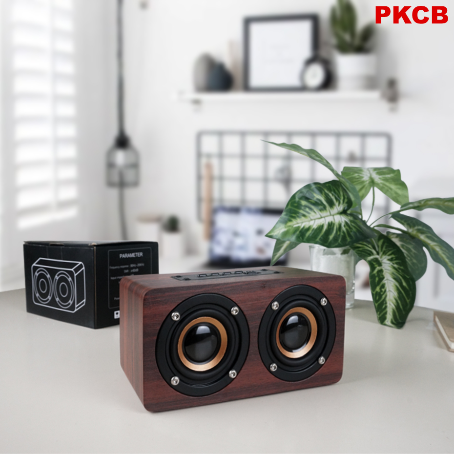 Loa Bluetooth Gỗ Phong Cách Cổ Điển Sang Trọng Âm Thanh Cực Hay Chân Thật Cao Cấp PKCB96 NÂU - Hàng Chính Hãng