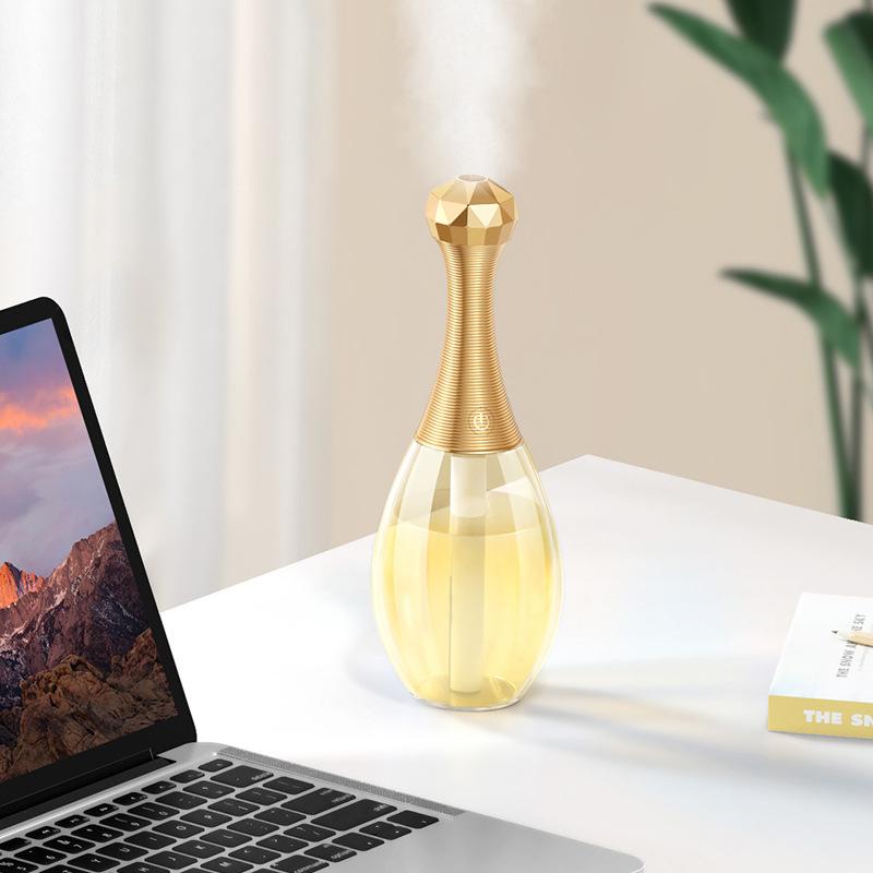 Cổ Điển Lọ Nước Hoa Máy Tạo Độ Ẩm Không Khí USB Siêu Âm Thanh Mát Phun Sương Tạo Phun Sương Tạo Ẩm Hình Ếch Con Có Đèn LED Cho Nhà Máy Lọc Không Khí Mát