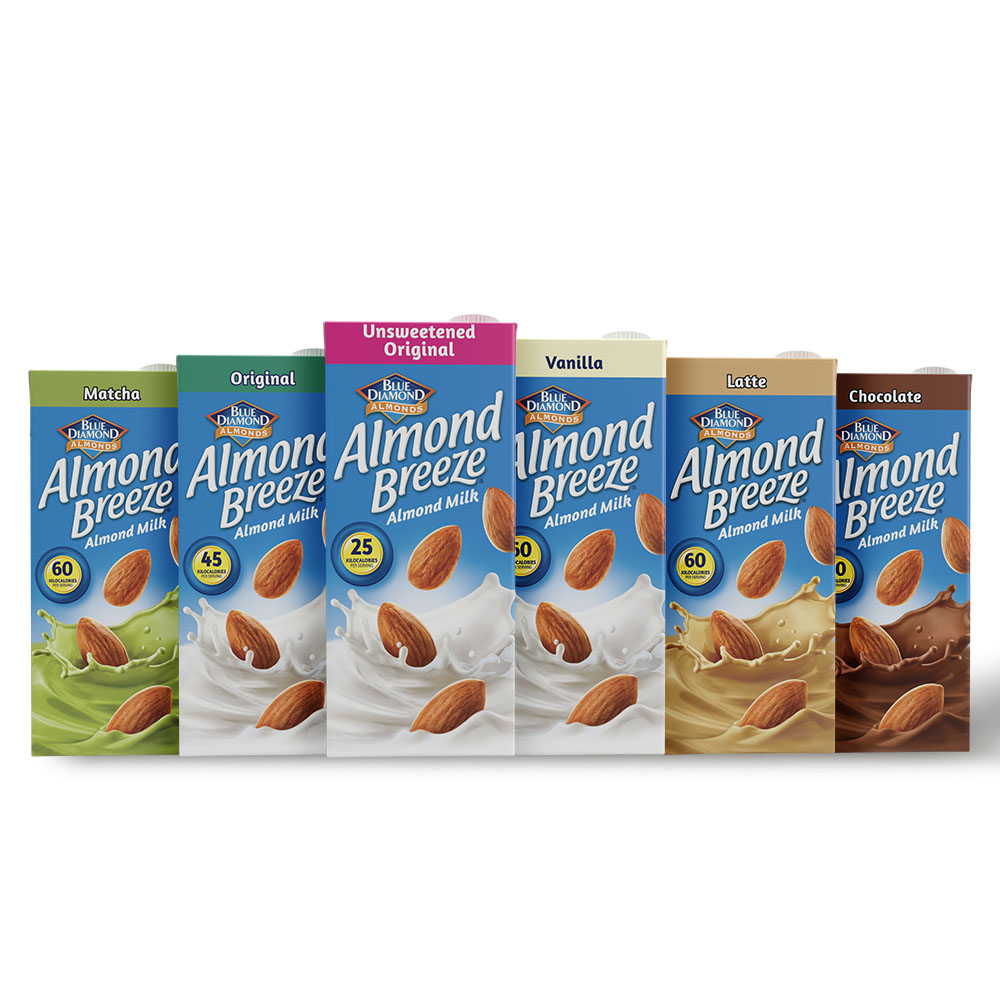 Thùng Sữa hạt hạnh nhân ALMOND BREEZE VANILLA 946ml - Sản phẩm của TẬP ĐOÀN BLUE DIAMOND MỸ - Đứng đầu về sản lượng tiêu thụ tại Mỹ