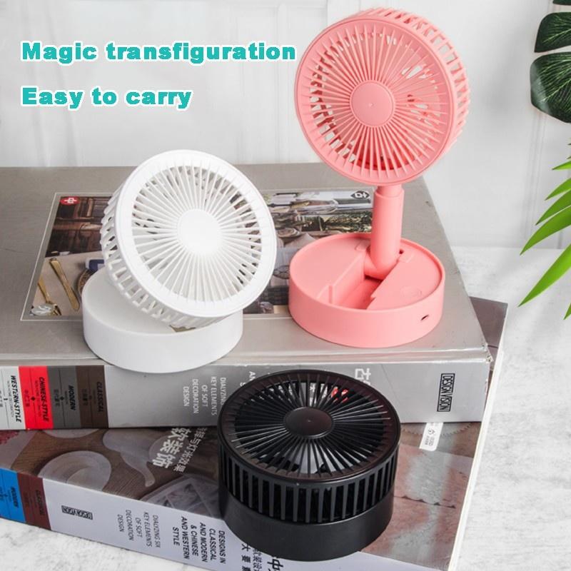 Quạt Mini Tích Điện Để Bàn Super Fan Gấp Gọn Tiện Dụng 3 Cấp Độ Sạc Usb