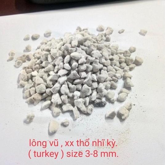 Đá Lông Vũ Turkey Nham Thạch Trắng 1Kg Size 3mm-8mm - Vật Liệu Lọc Hồ Cá