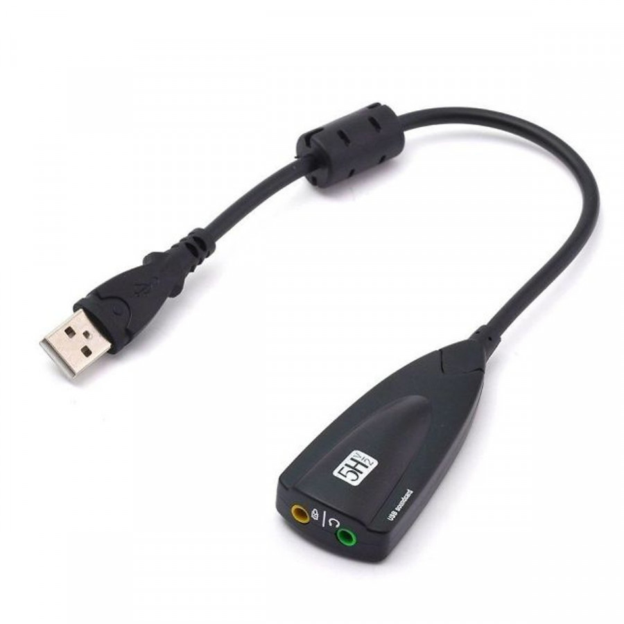 USB Sound dây dài 30cm 5HV2 7.1 (Không cần cài đặt)